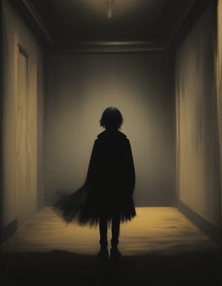 Boy in Golden Light: Rothko-Inspired Surrealism