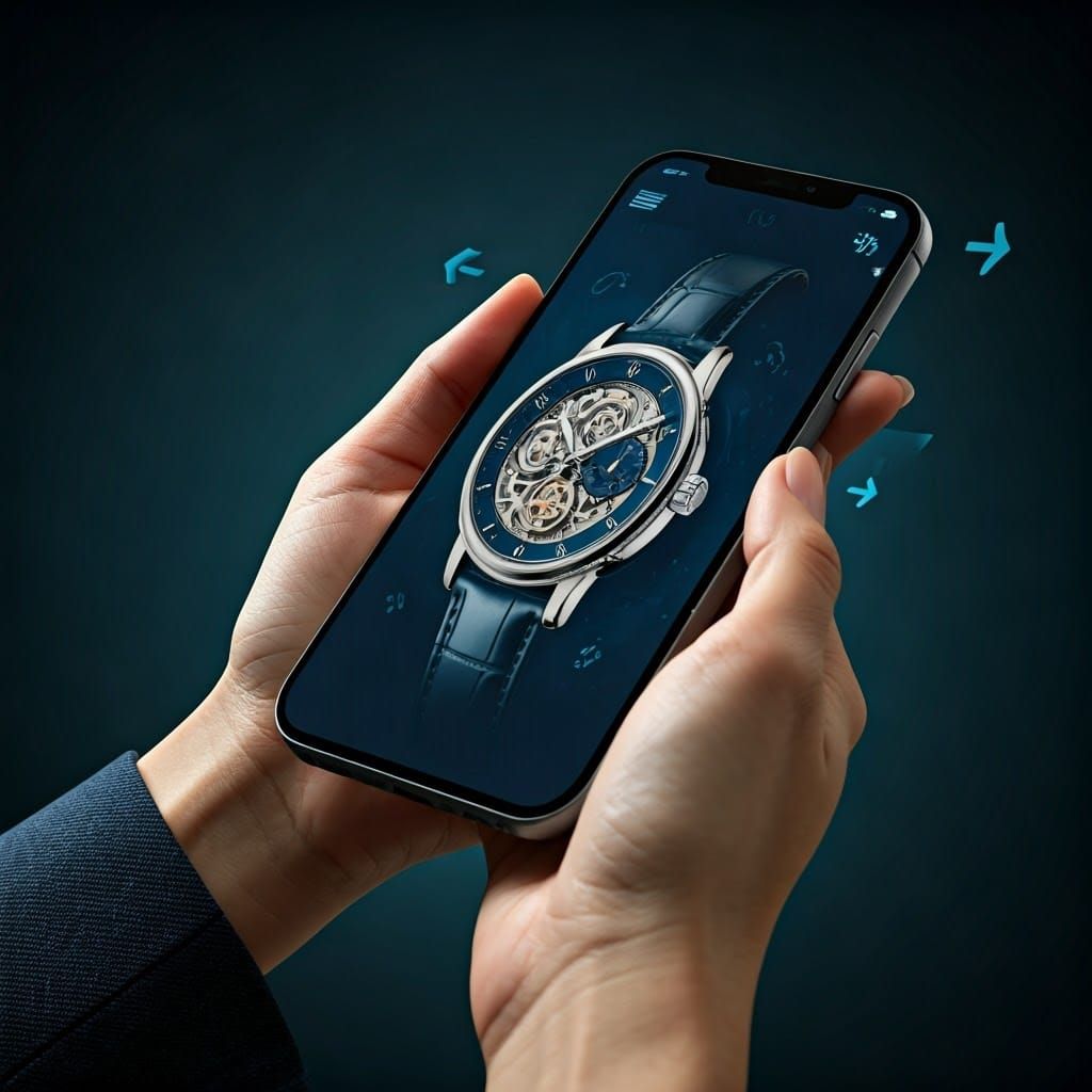 Smartphone Watch Rental HMI in Modern Digital Art