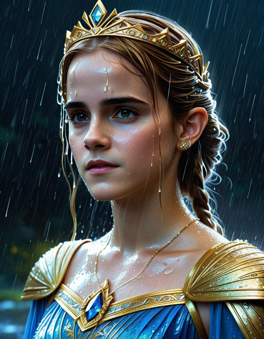 "Stunning Portrait of Emma Watson as Princess Zelda, golden ...