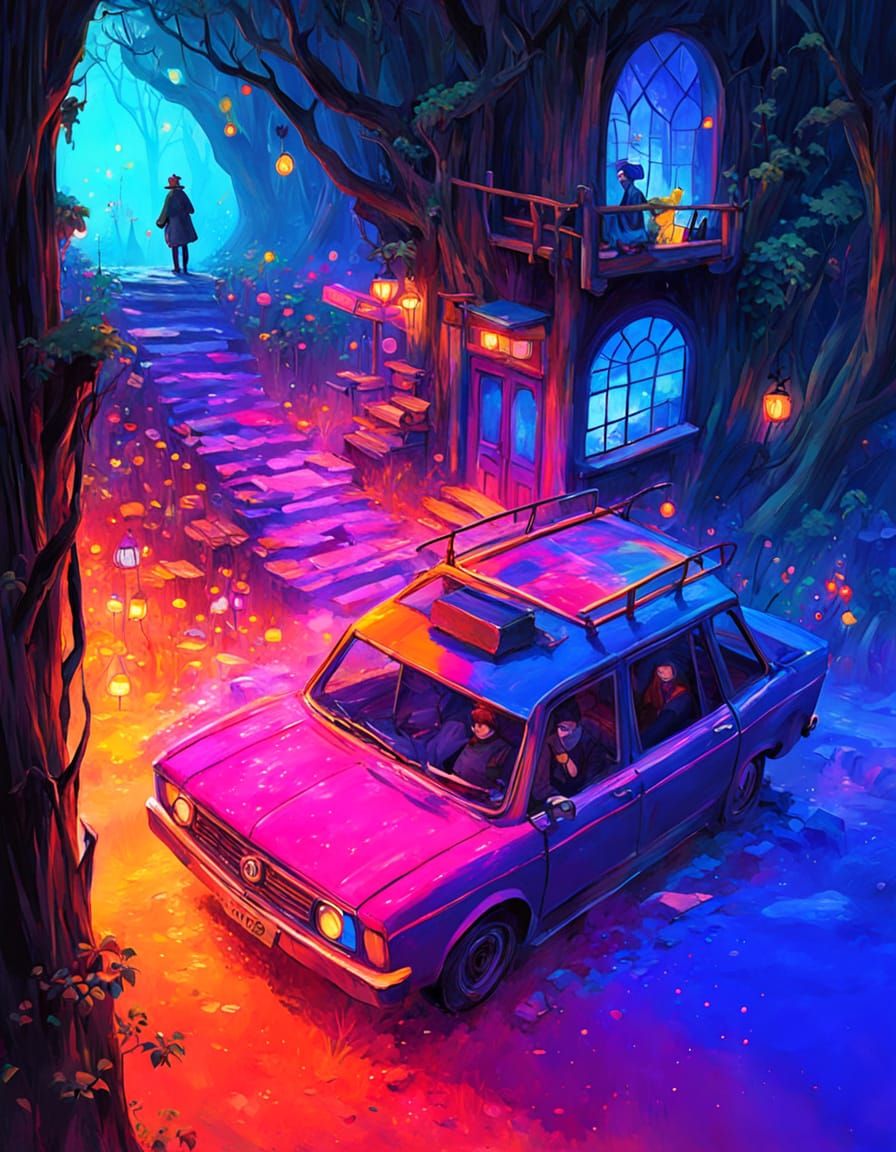 Whimsical Sci-Fi Fairytale Landscape