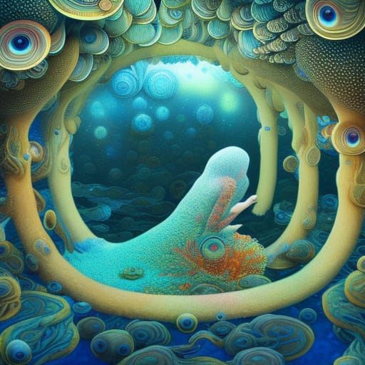 Turtle Submarine: A Fairytale Voyage in Gouache Painting