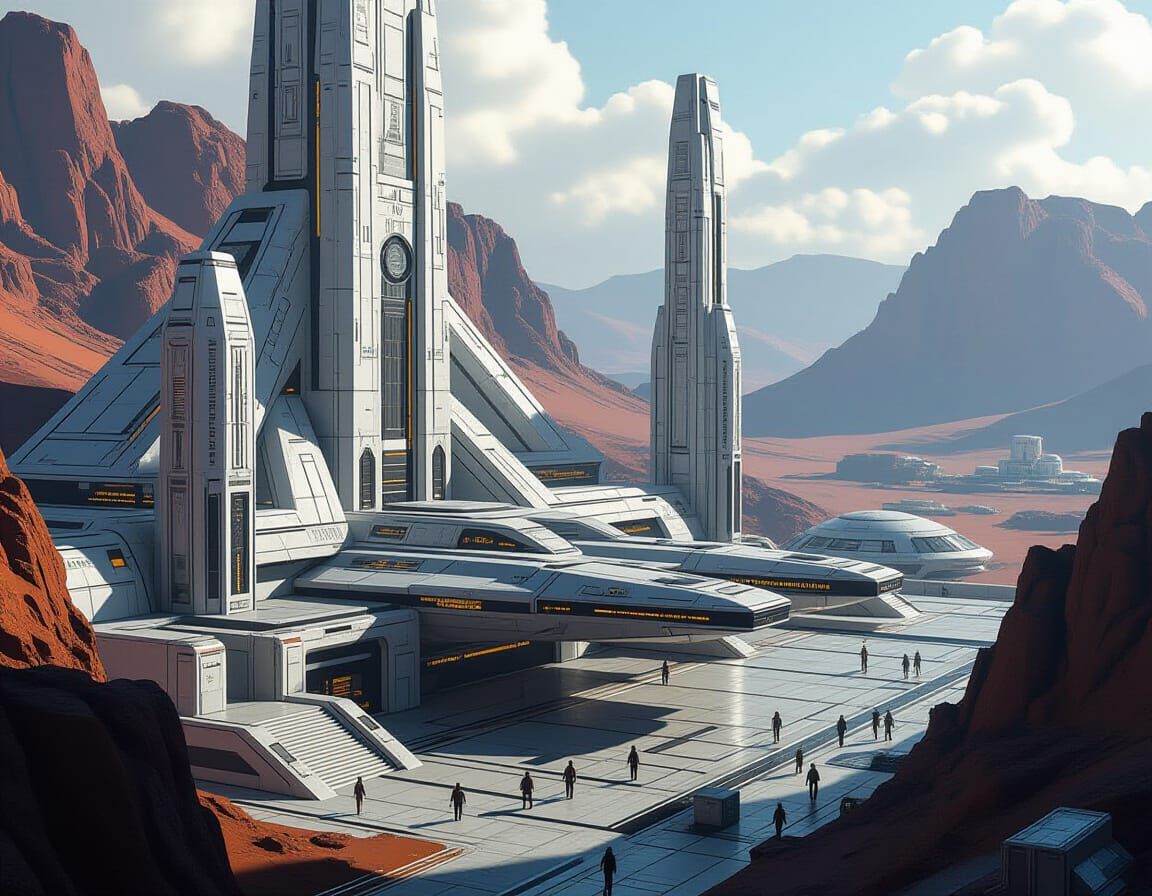 Atreides Base with Intricate Architecture in Futuristic Styl...
