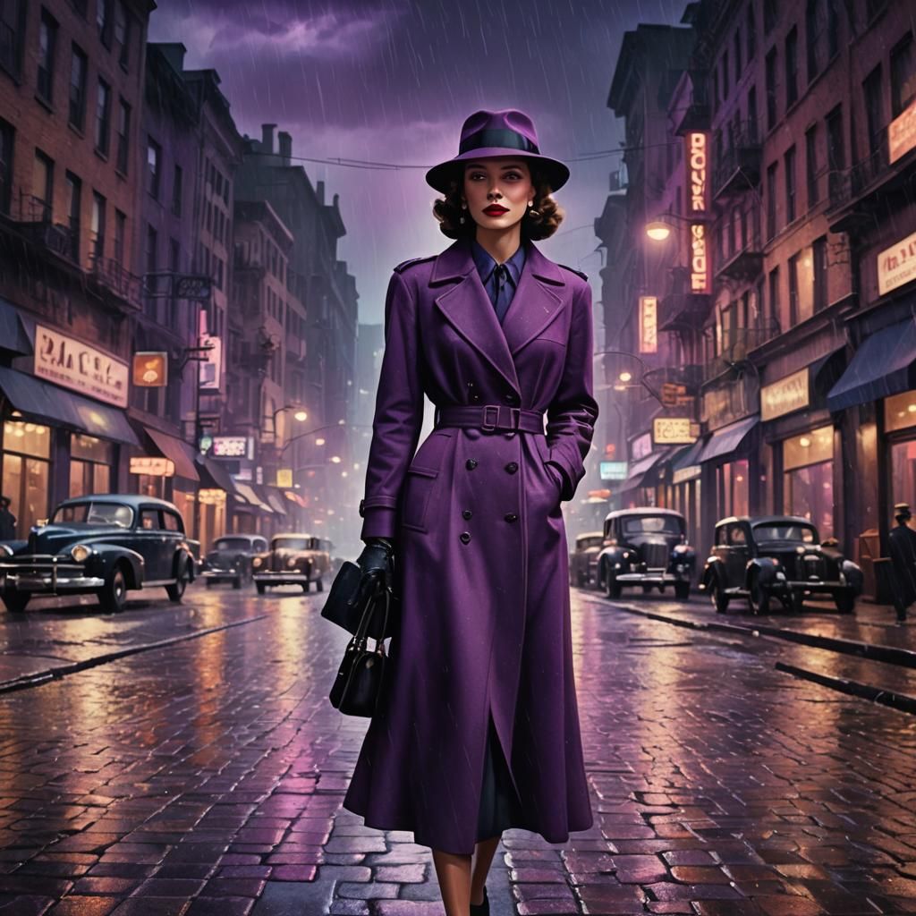 1940s Woman in Cityscape: Digital Matte Painting