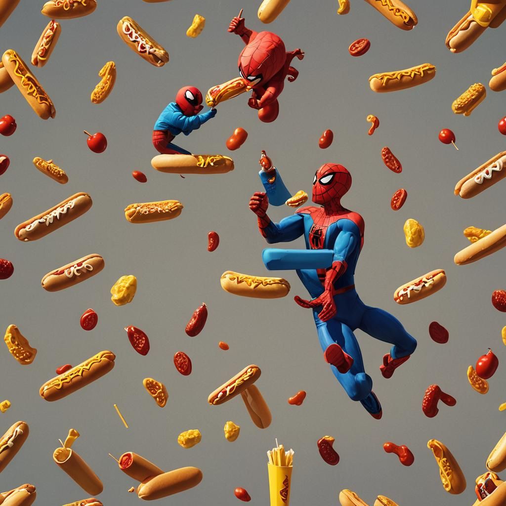 Spider-Man and Reagan Share a Hotdog: Pixar Style