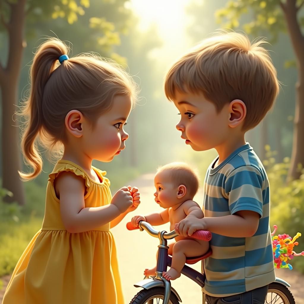 Children's Frustration in a Whimsical Matte Painting