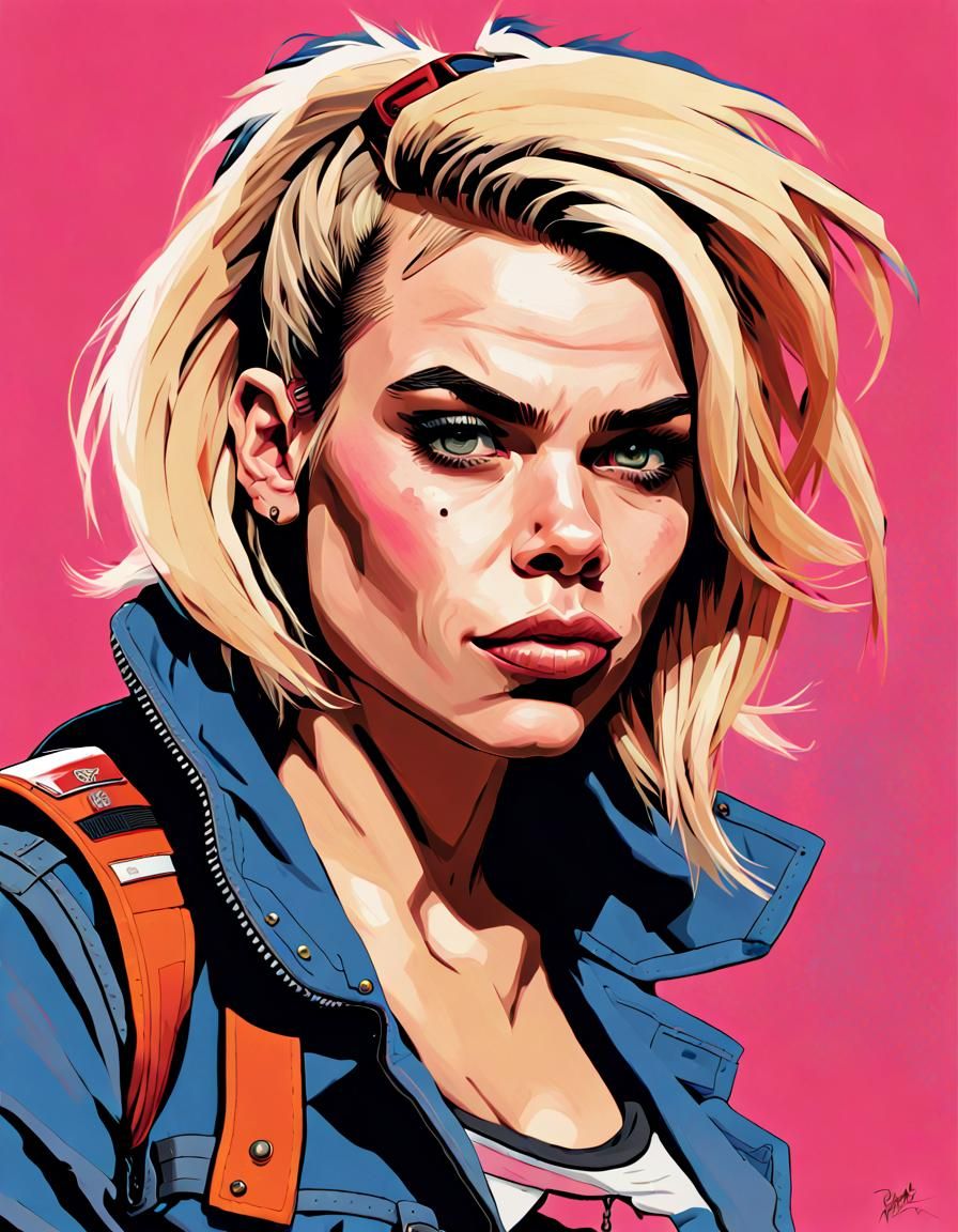 Billie Piper as Rose Tyler in Tank Girl Style