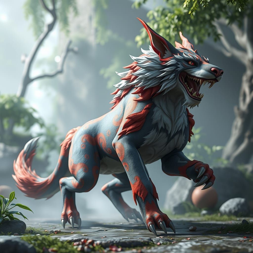 Mythical Beast Fusion in Anime and 3D Style