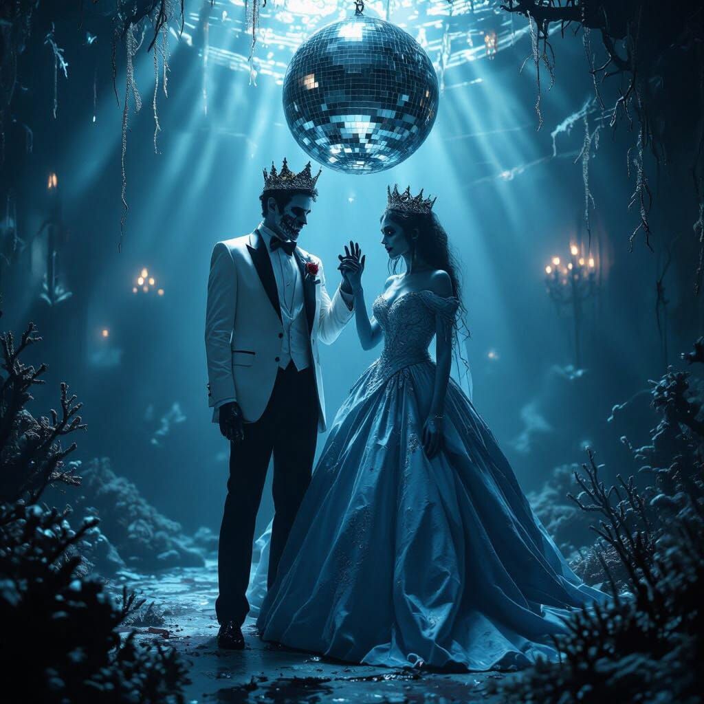 Zombie Prom King and Queen Crowned in Ethereal Deep Sea Ball...