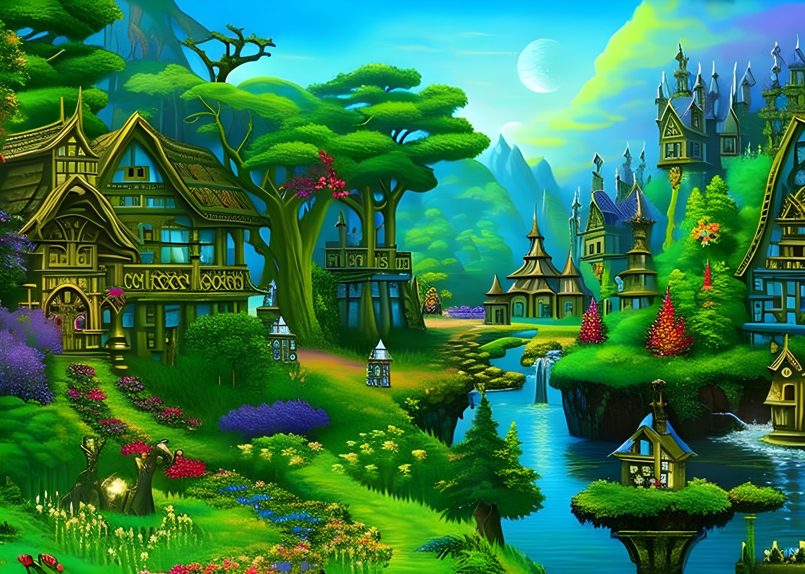Enchanted Tree-City: A Goblincore Fantasy Village