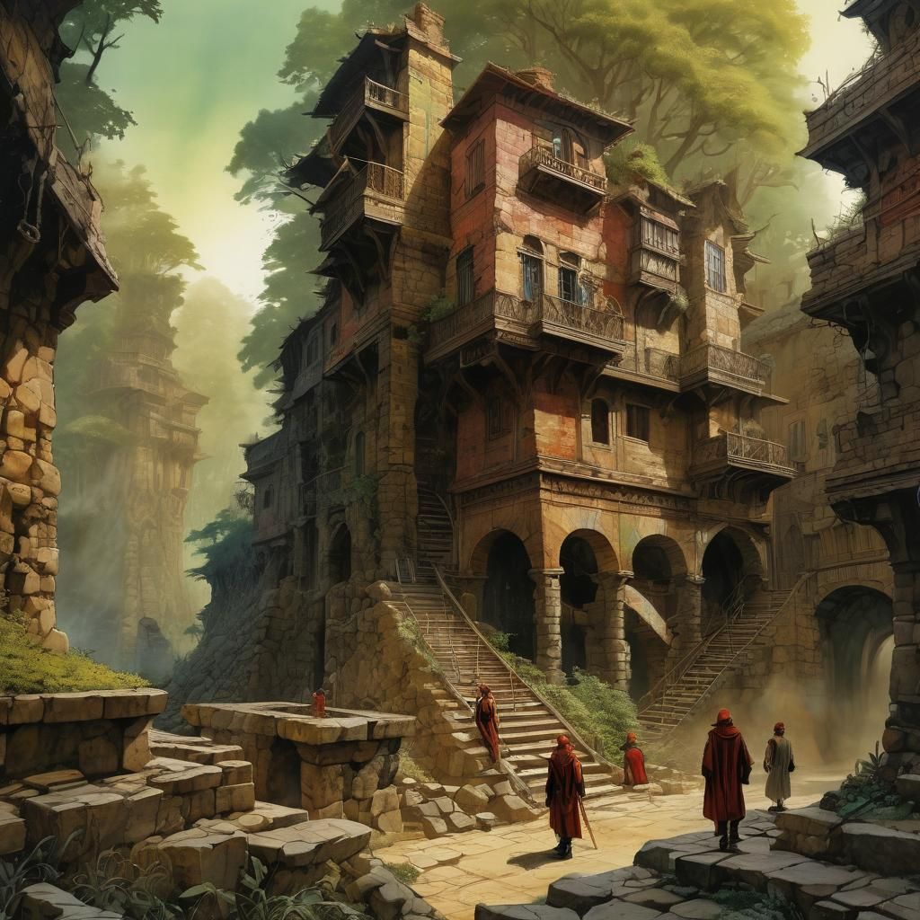 16k, Charles Vess & Mike Ploog :: colorful ink and colored p...