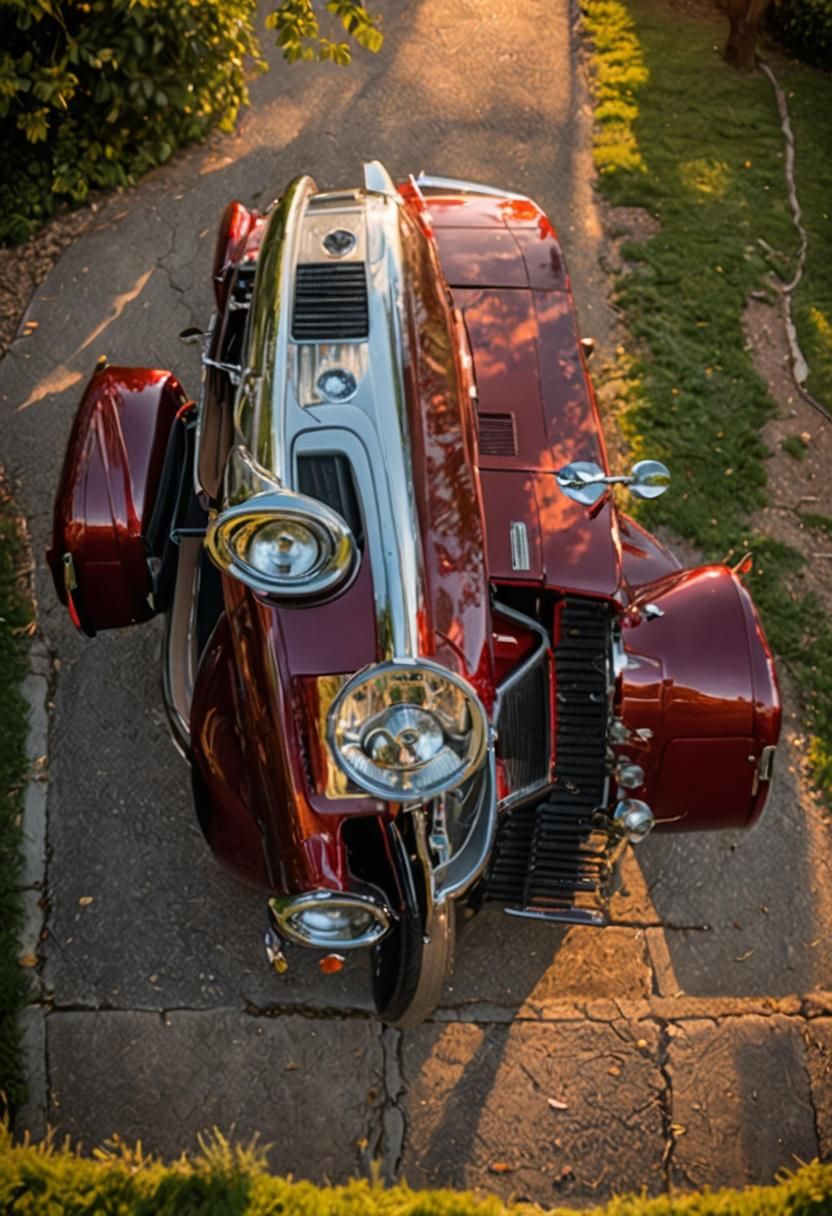 1968 Rolls Royce with Gull-wing Doors at Golden Hour