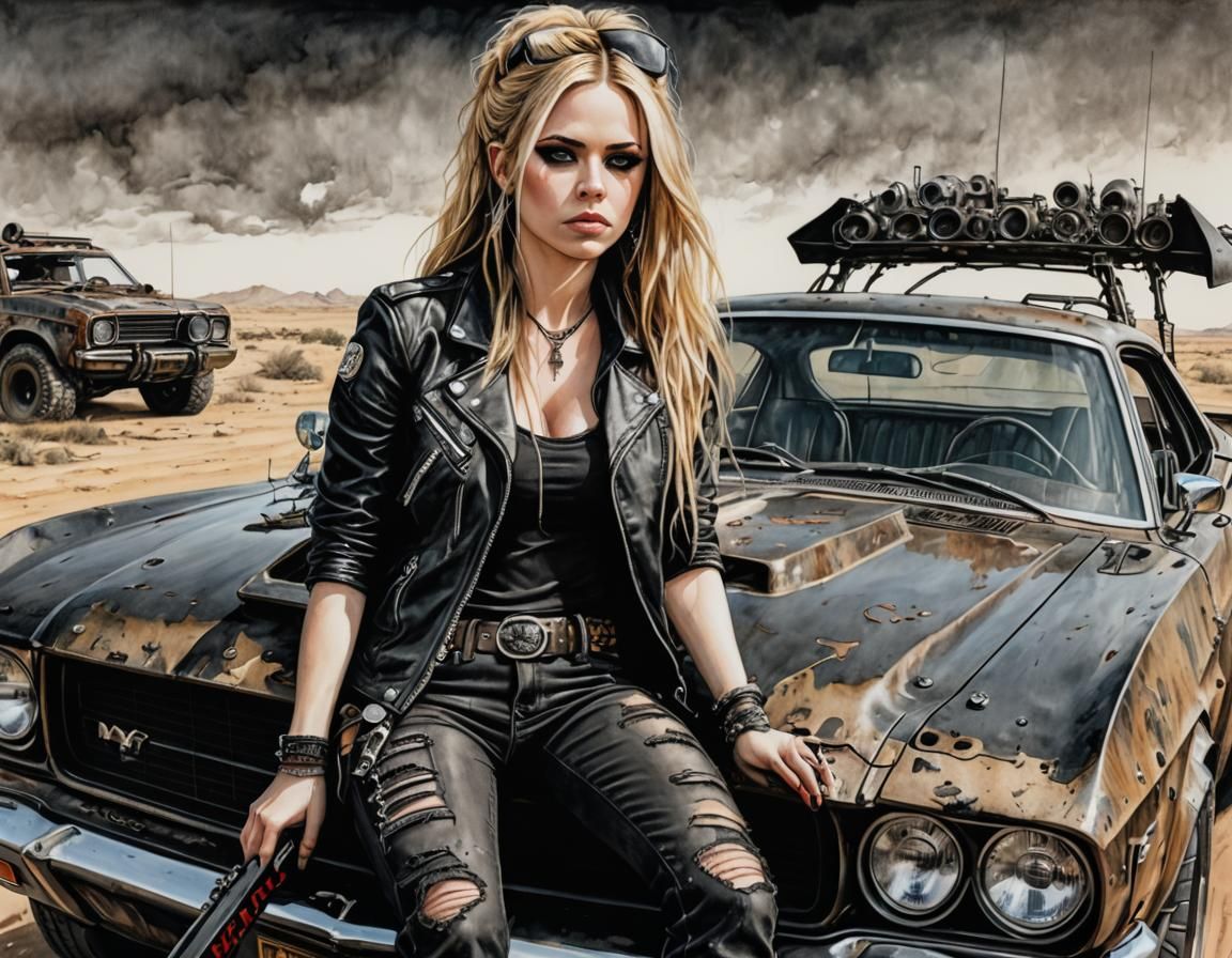 Avril Lavigne as Mad Max Character by Royo