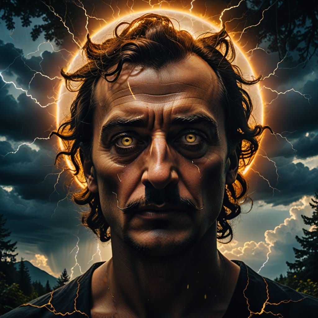 Surreal Eclipse Portrait Inspired by Salvador Dali