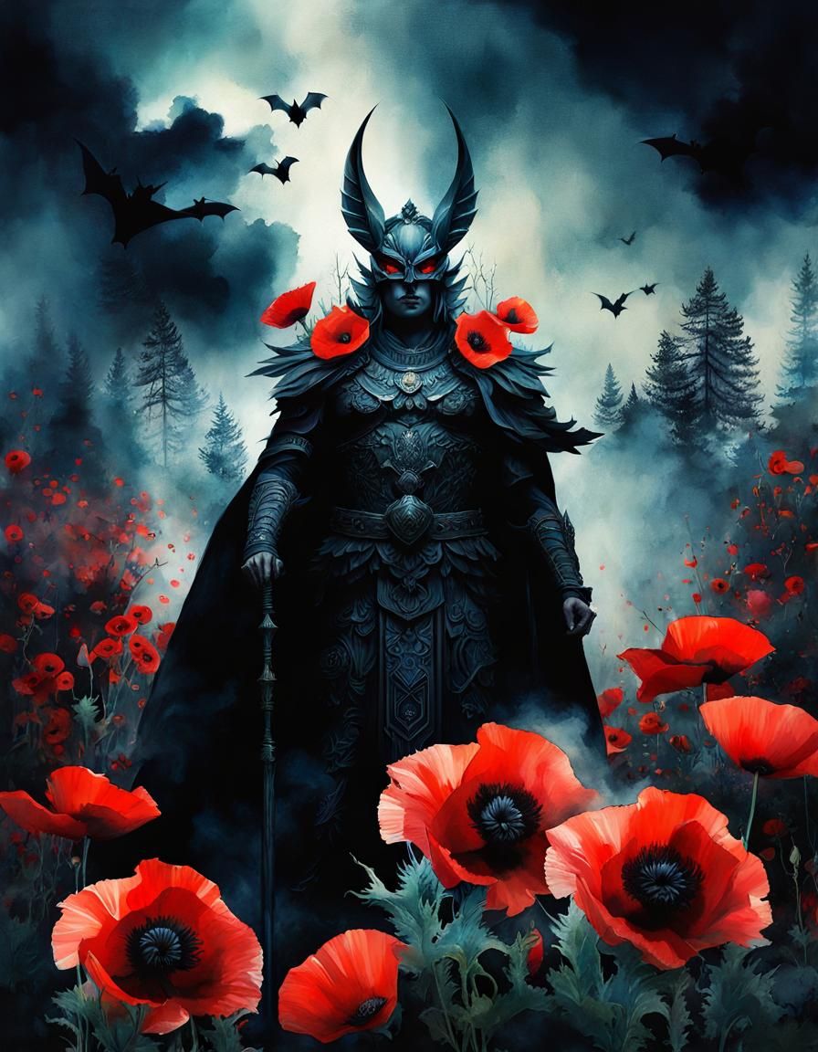 Camazotz: God of Night in Inkpunk Style