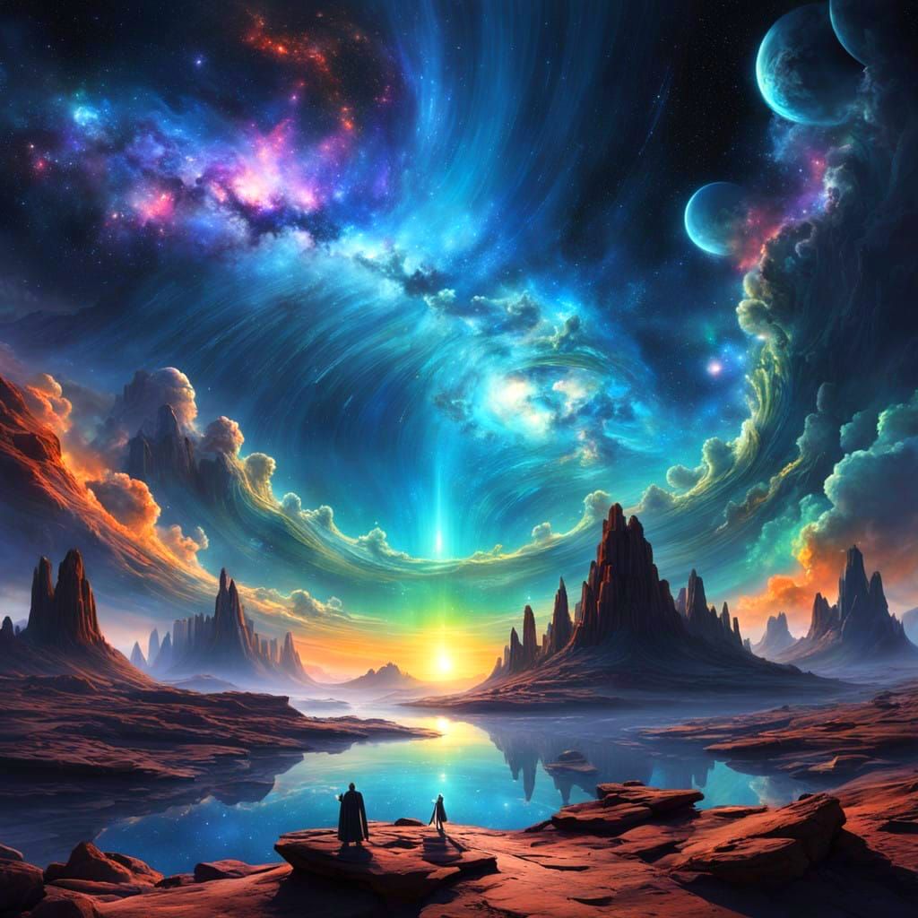 Ethereal Cosmic Orchestra Performs in Stellar Realm