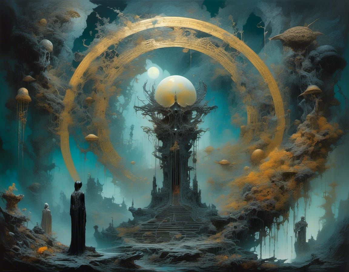 Vibrant Wither Creation as Mixed-Media Collage