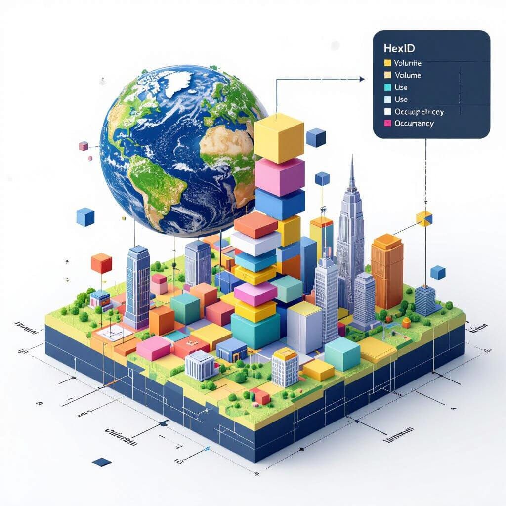 3D Geospatial System Visualization with Hexagonal Prisms