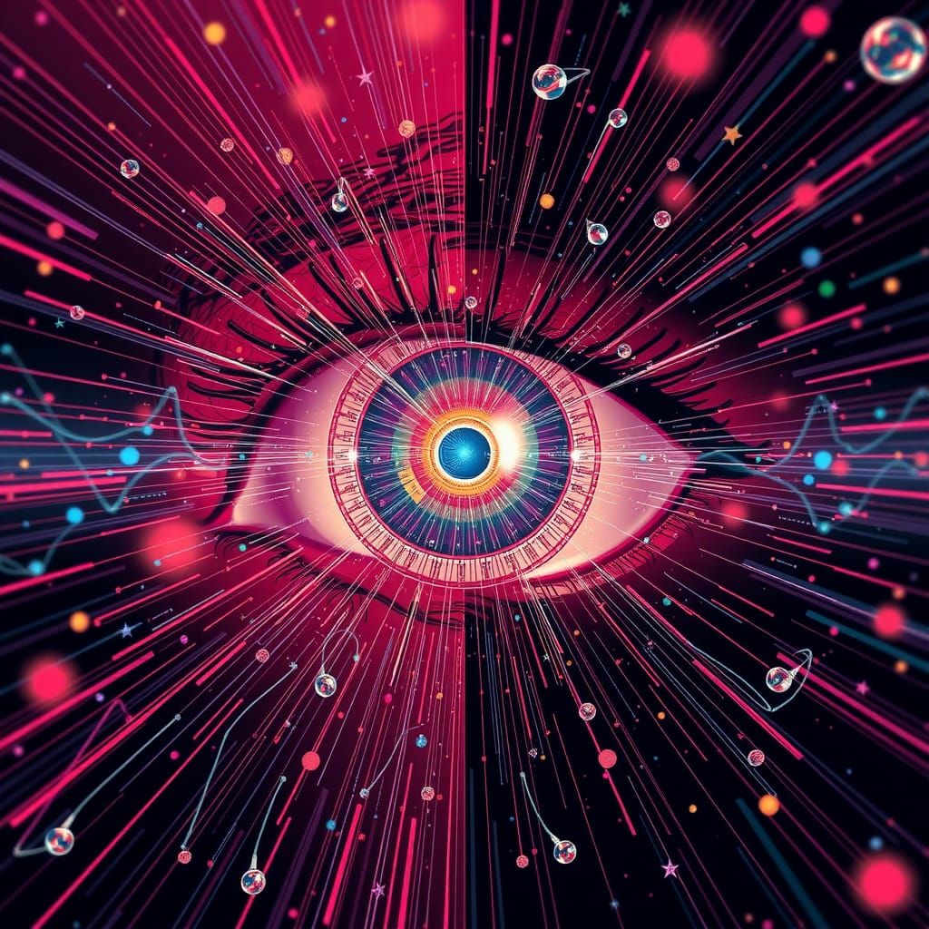 Abstract Surreal Magic Eye Patent Art