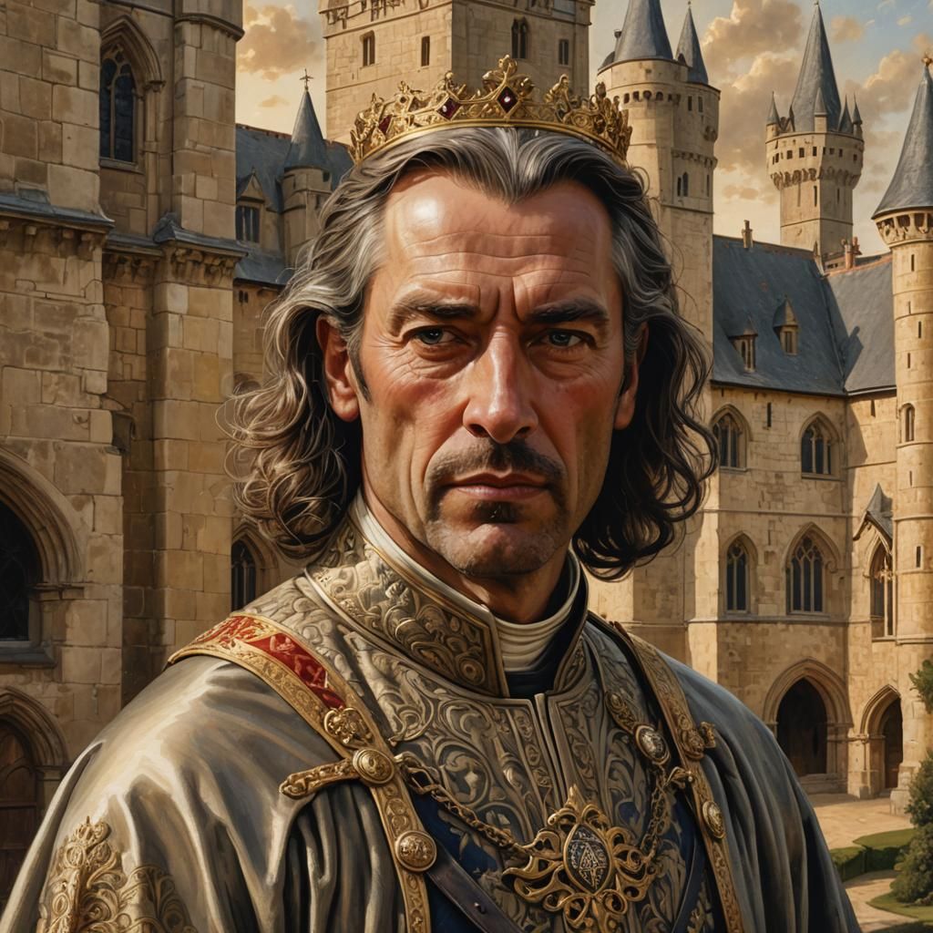 King John Portrait in the Style of Van Eyck