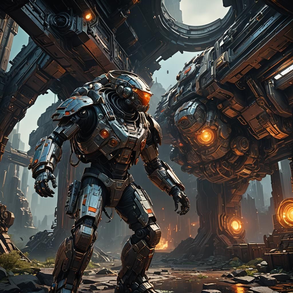 Hyperrealistic Sci-Fi Dark Fantasy Concept Art