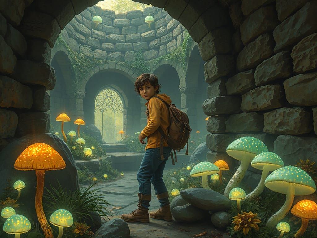 Mystical Labyrinth Adventure in Earthy Tones