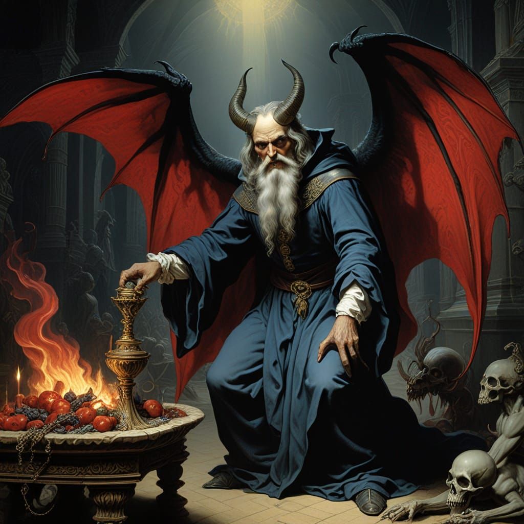 Faust's Deal with the Devil: Lithographic Horror