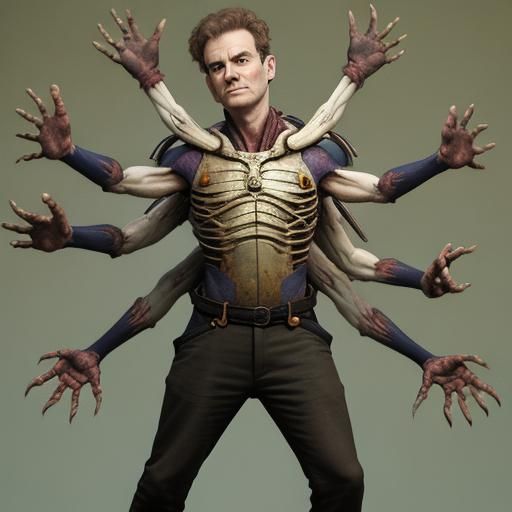 Neil From Young Ones With Six Arms