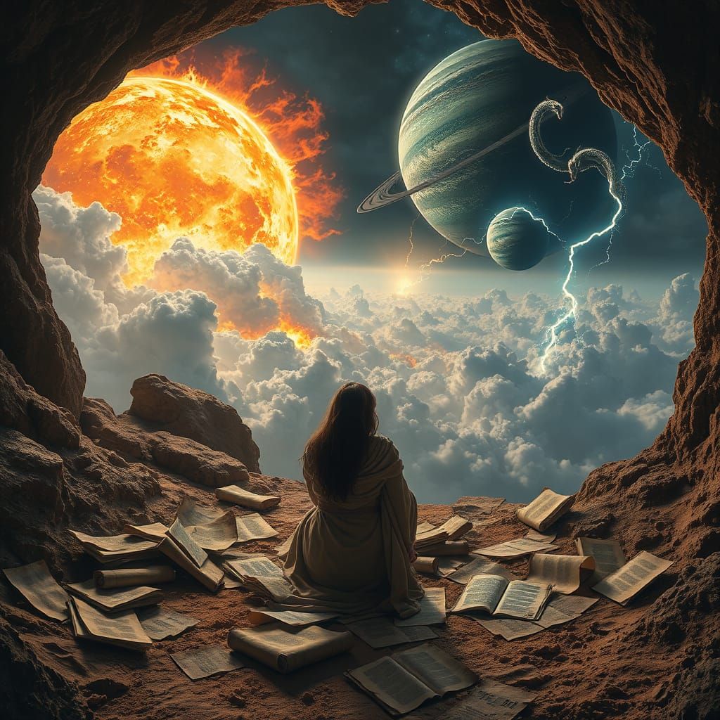 Desert Cave Visions of a Turbulent Sky