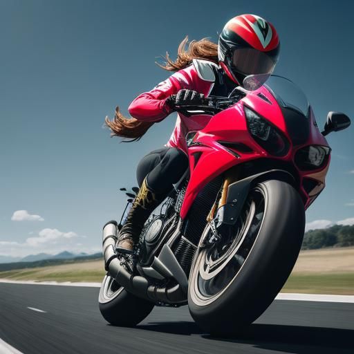 Girl Wheelie on Dragonfly Superbike: Cinematic Style