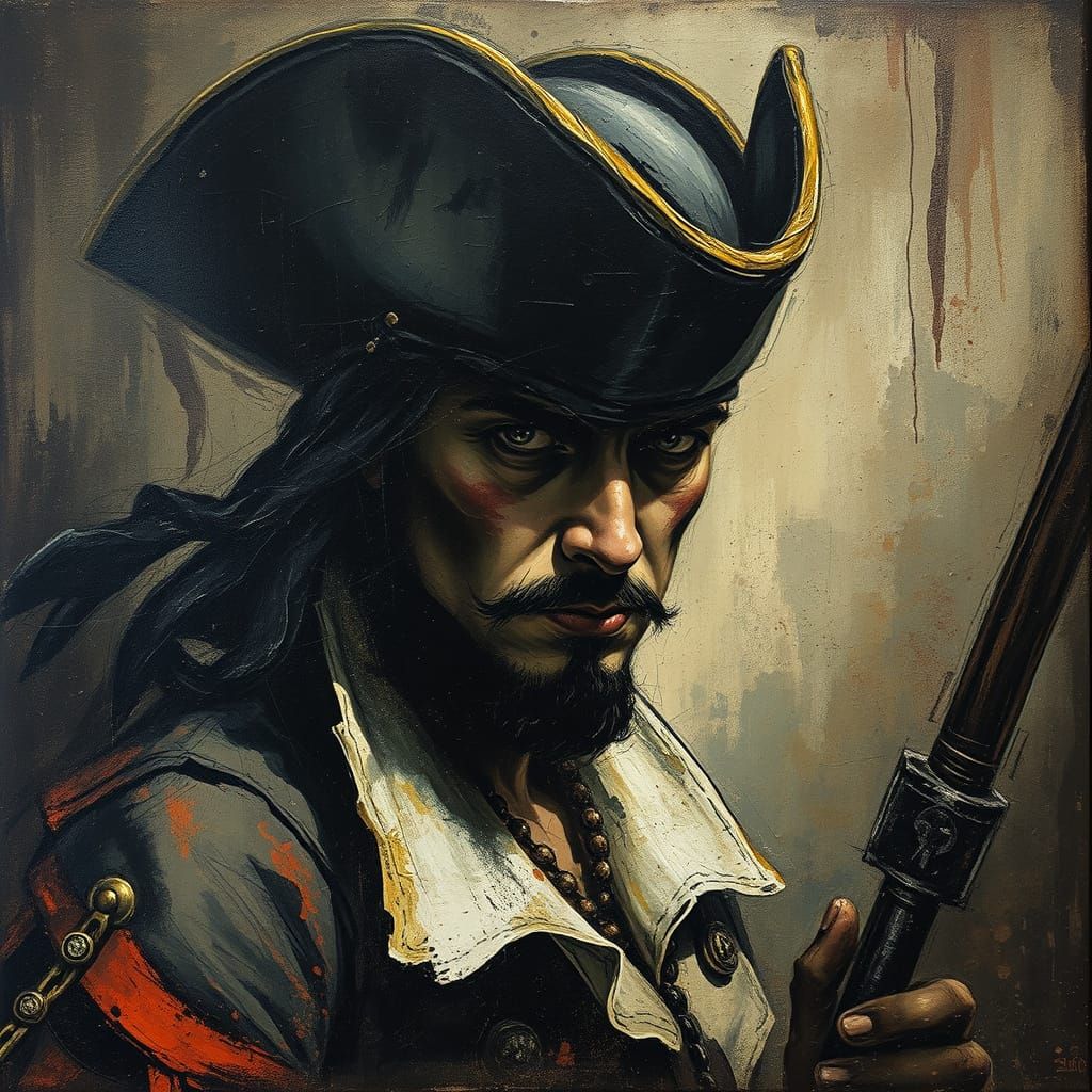 Swashbuckling Hero in Muted Tavern Setting