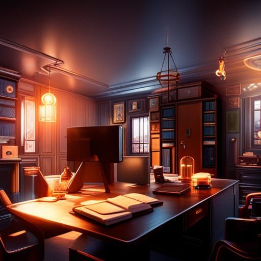 Chimpanzee's Office: Detailed Matte Painting in Unreal Engin...