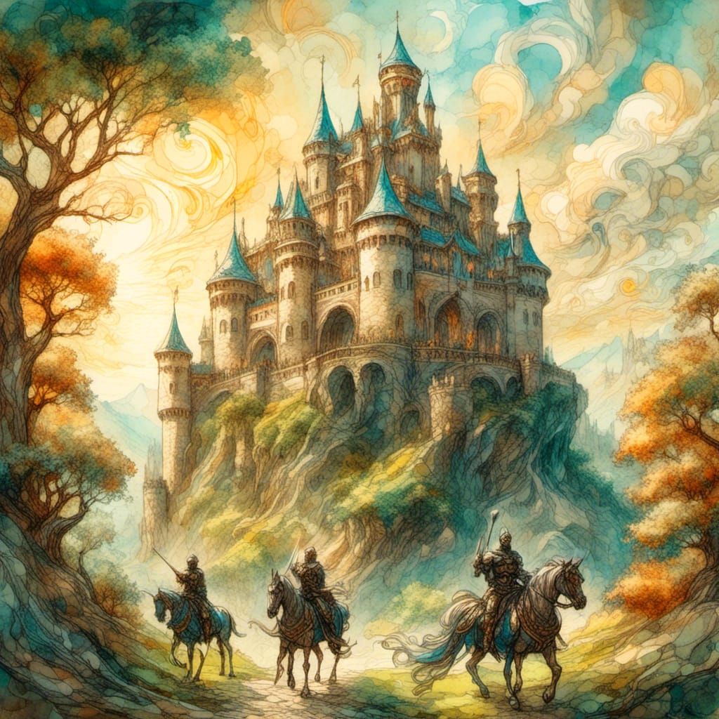 Knights and Dragons in Epic Fantasy Illustration