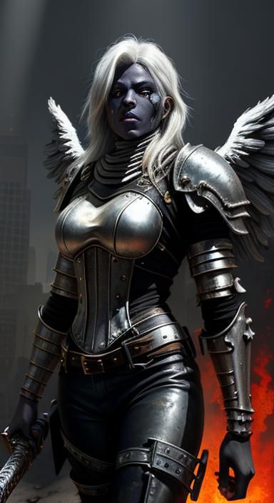 Drow Angel in Post-Apocalyptic Los Angeles