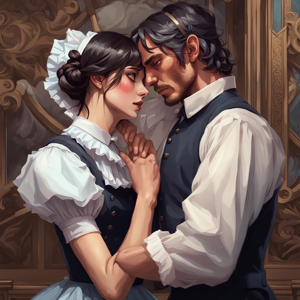 Seduction of a Maid: Art Nouveau Portrait