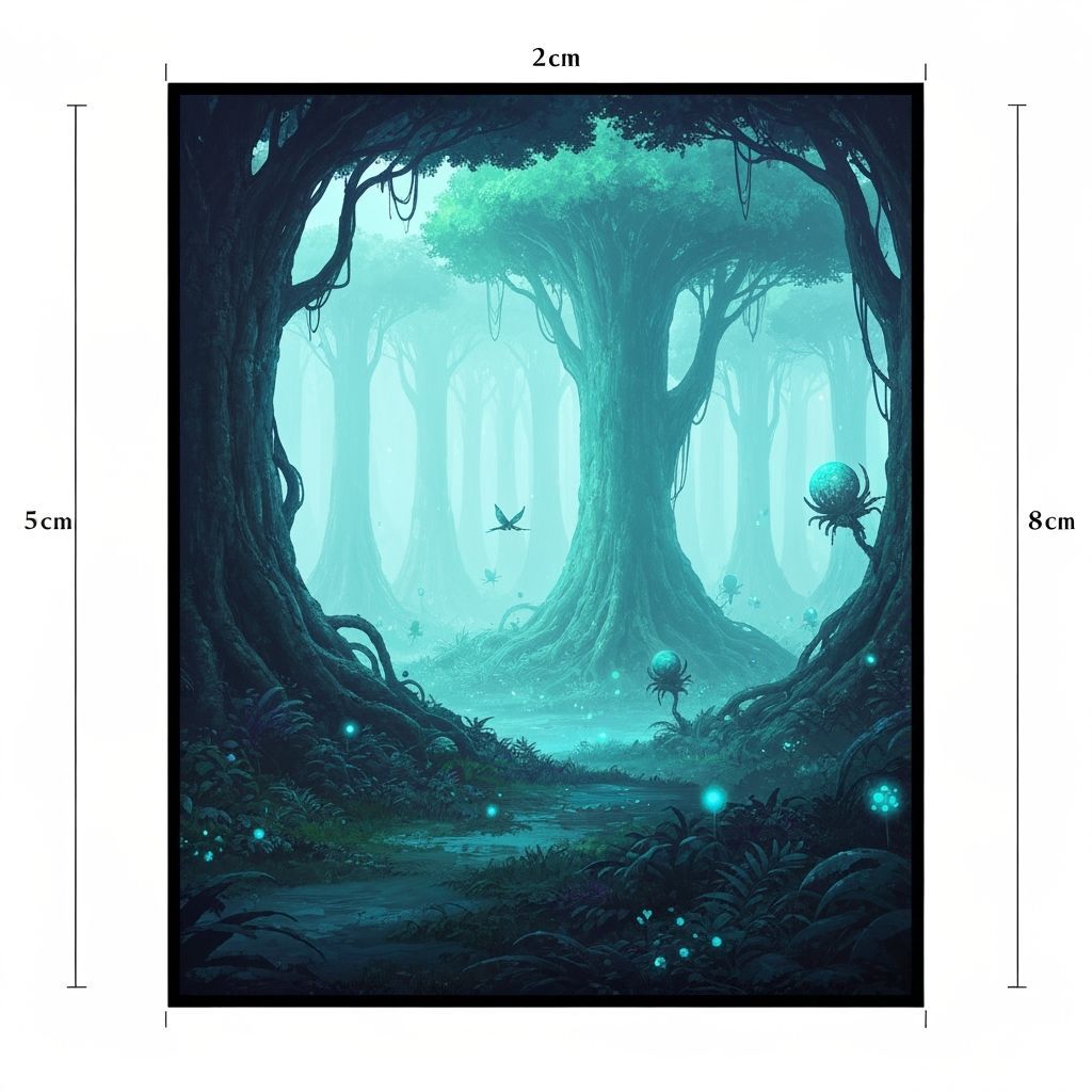 Bioluminescent Alien Forest: Dreamlike Matte Painting