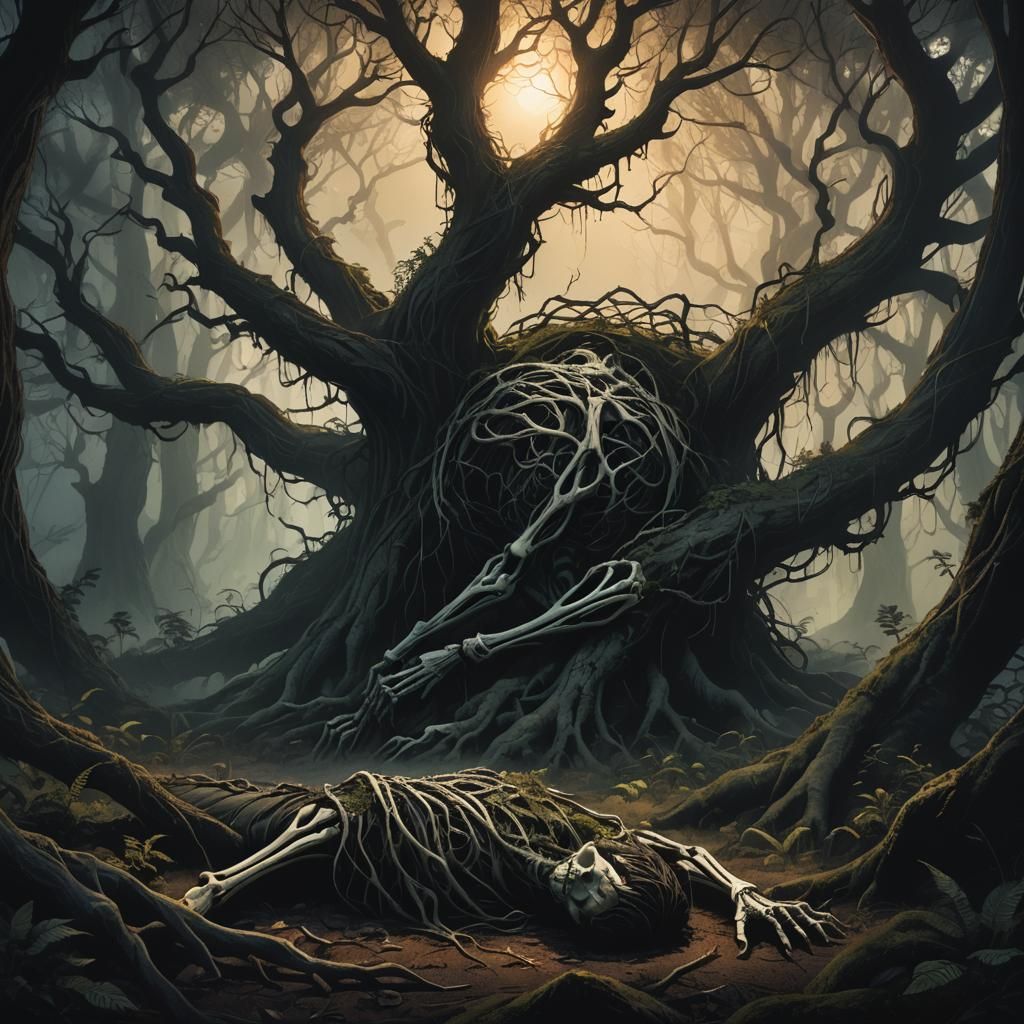 Eerie Forest: Dark Fantasy Dreamscape