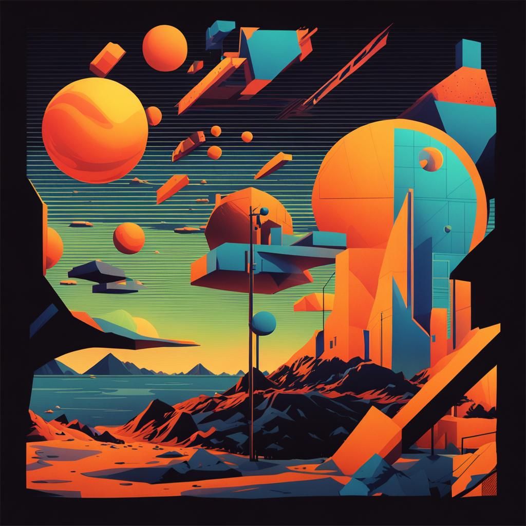 Abstract Rock Album Cover in Early 2000s Style