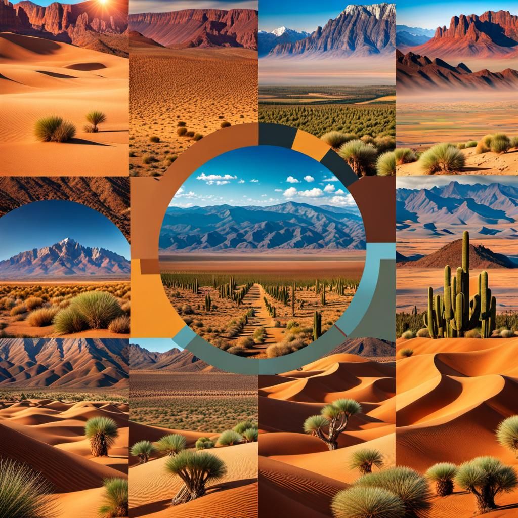 Desert Mosaic: Exploring Earth's Biodiversity through a Arti...