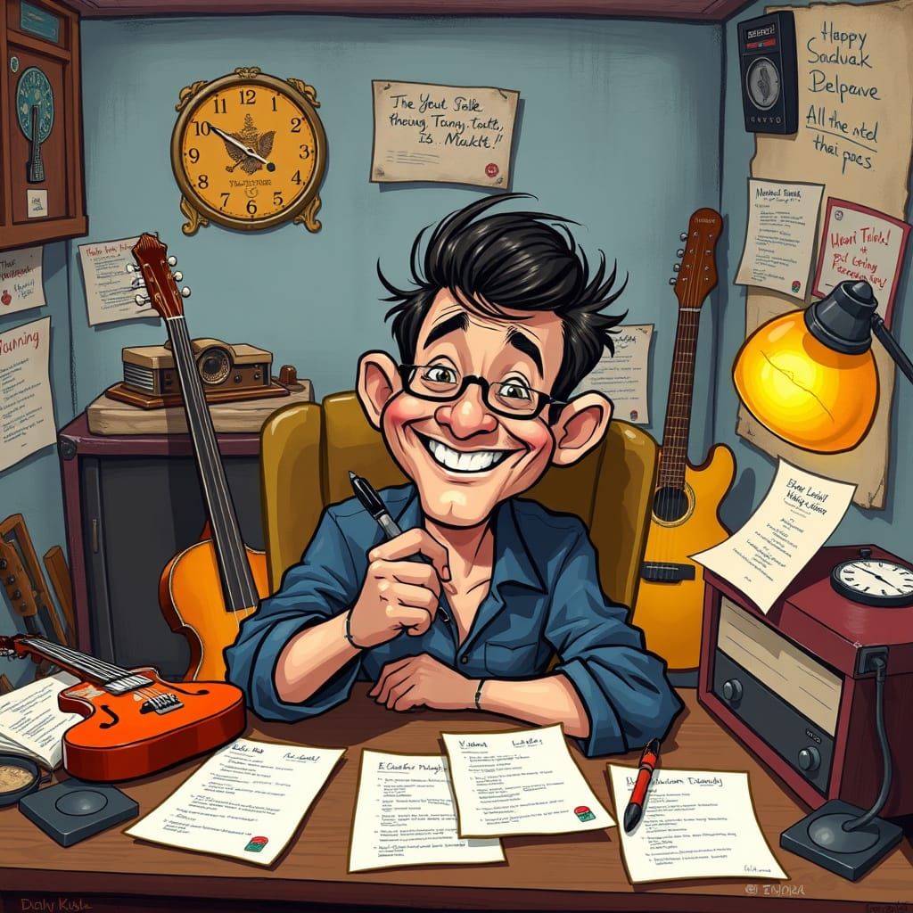 Whimsical Musician Creates Artistic Masterpiece