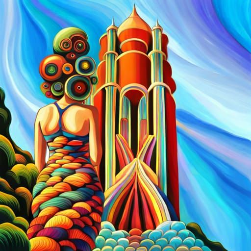 Psychedelic Rainbow Fractal Design