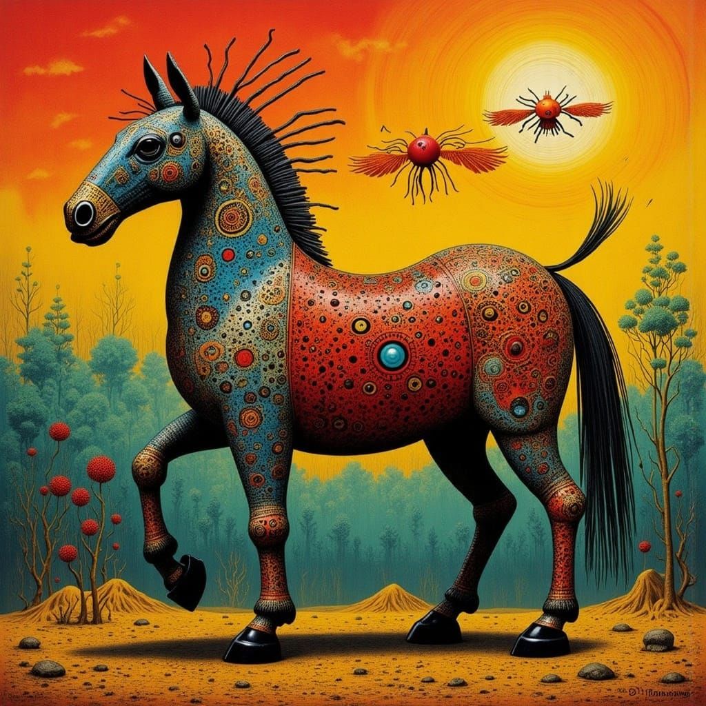 Surreal Trojan Horse in Photorealistic Style