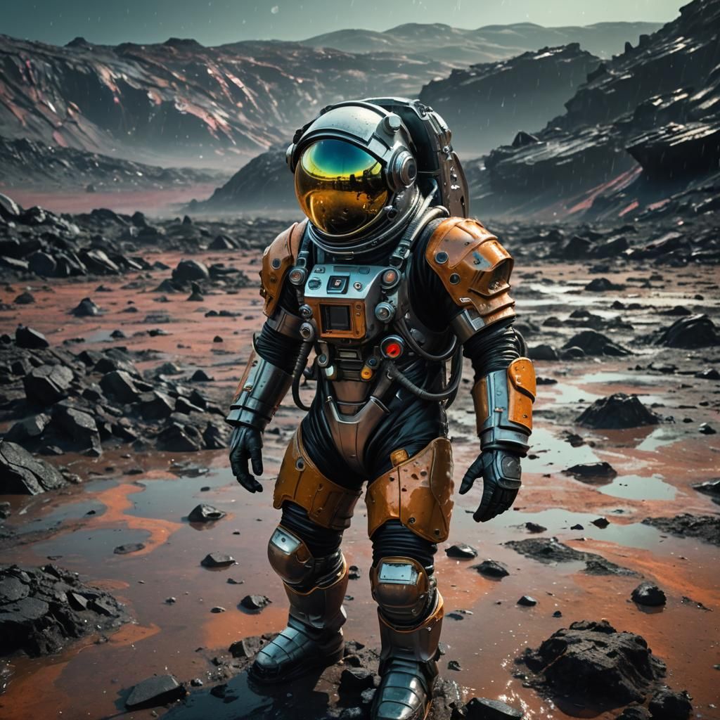 Astronaut on Alien Planet with Crab Aliens