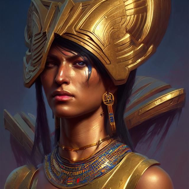 Fierce Female Warrior: Amun Ra Portrait