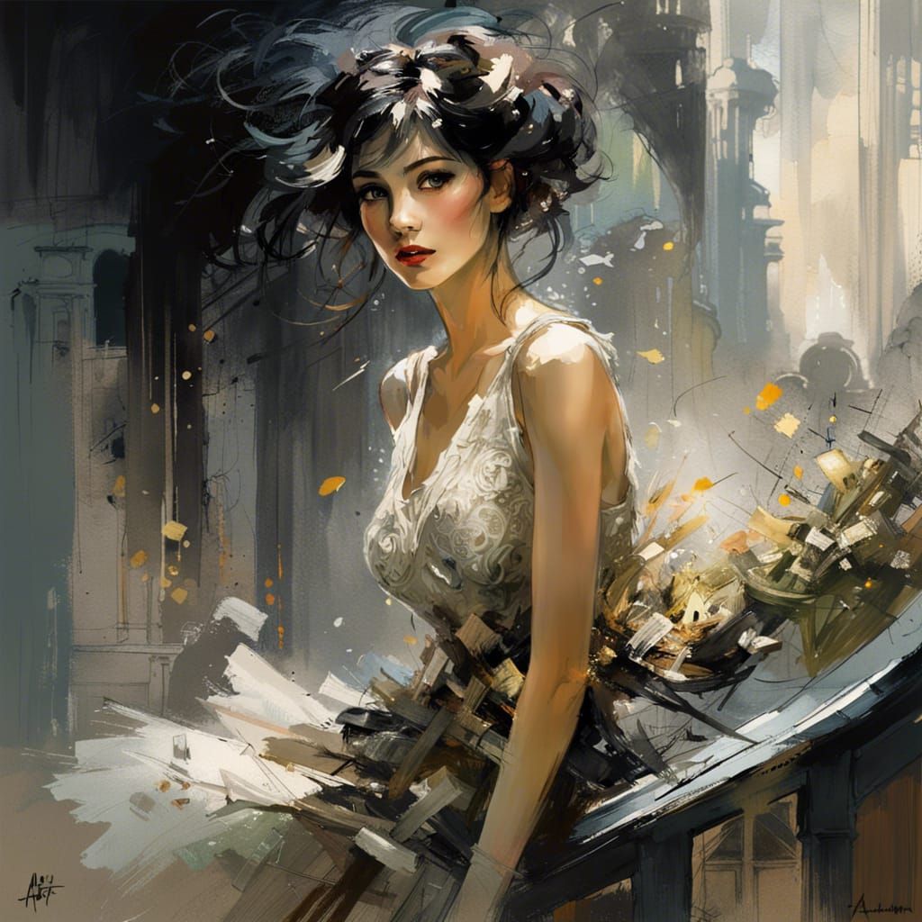 Bioluminescent Peacock Princess Portrait in Digital Art