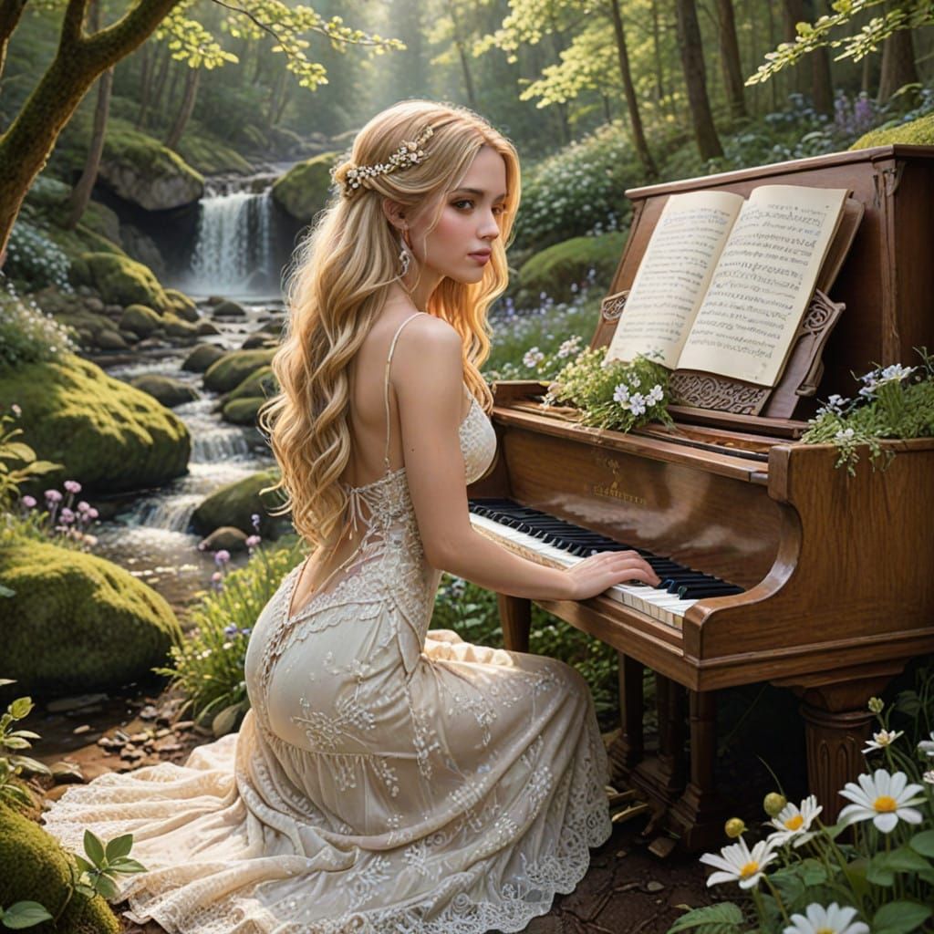 Dreamy Forest Piano Serenade in Whimsical, Romantic Style