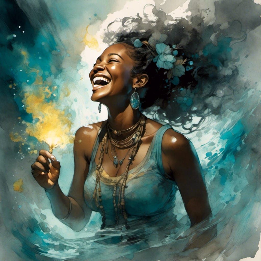 Woman laughing