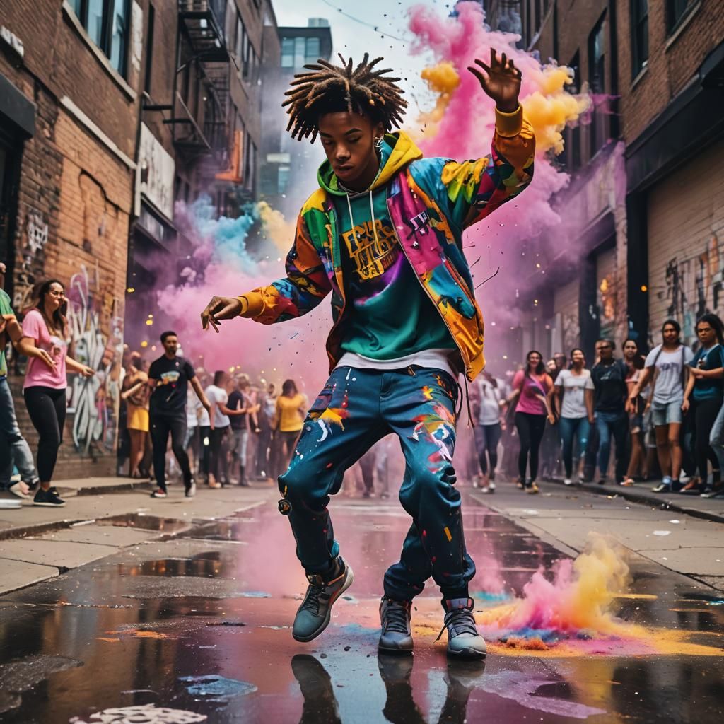 Vibrant Street Art: Dancer in Ohio City