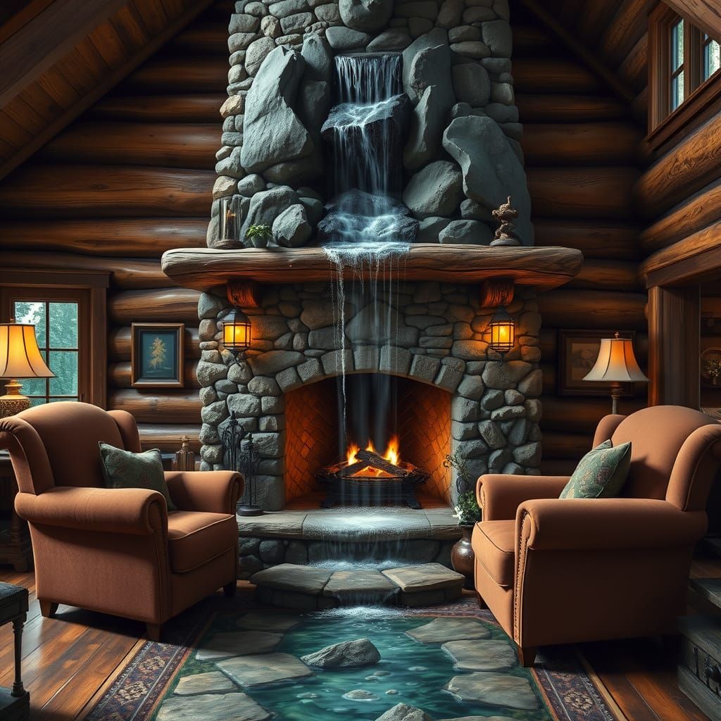 It can be a little tricky getting the fire lit. Wonderful so...