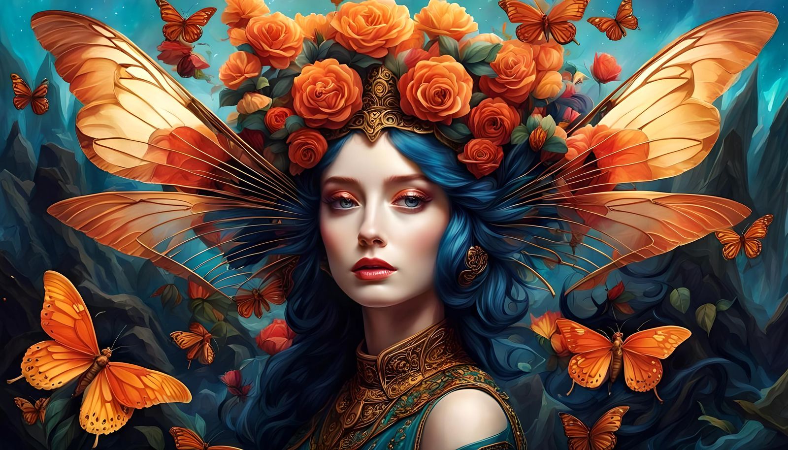 Cicada's Transformation: A Hyperdetailed Digital Illustratio...