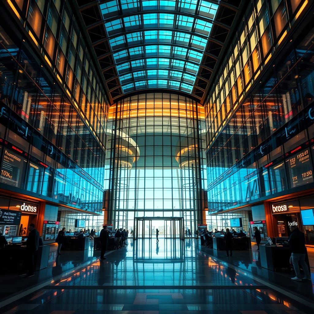 Realistic German Stock Exchange in Frankfurt